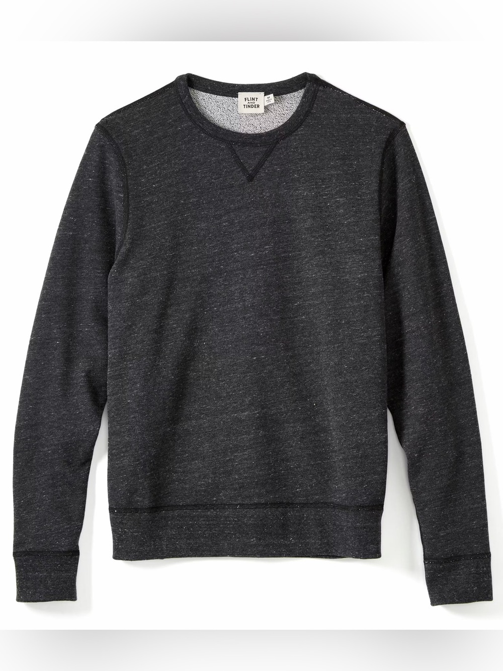 Flint and Tinder Charcoal Reversible French Terry Crewneck Sweatshirt Mens Large
